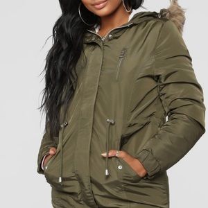 Keep me hot jacket olive green